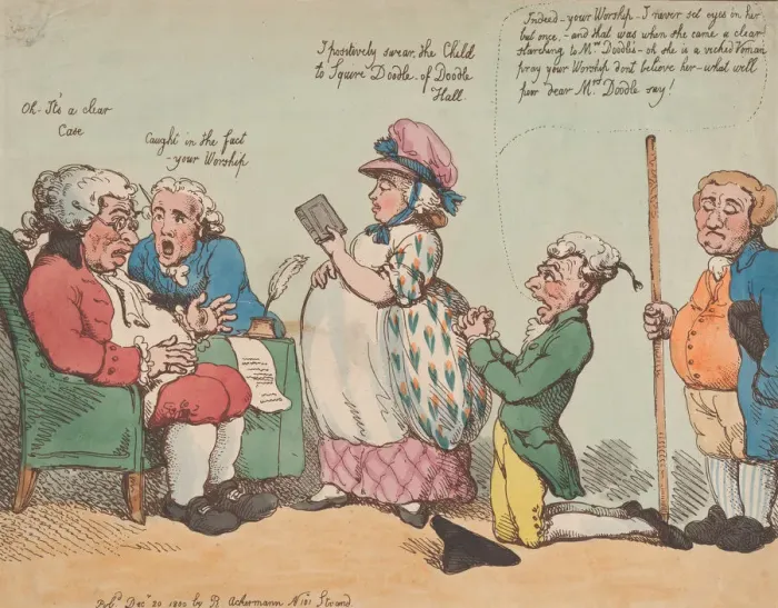 Framed Print : Swearing a Bastard Child!, December 20, 1800. December 20, 1800 Framed Print : Swearing a Bastard Child!, December 20, 1800. December 20, 1800