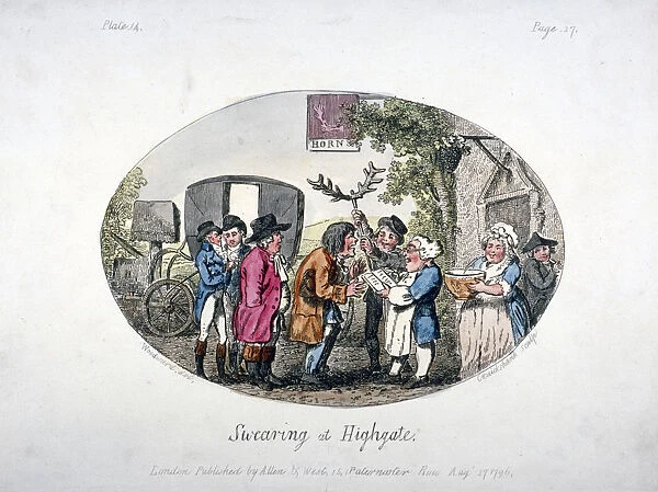 Swearing at Highgate, 1796. Artist: Isaac Cruikshank