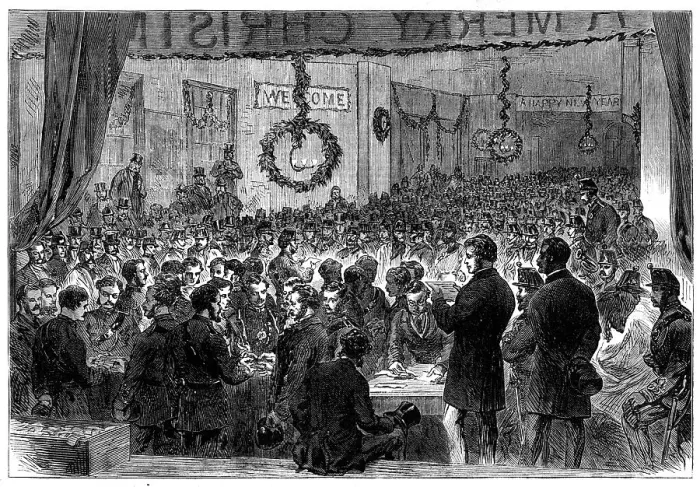 Framed Print : Swearing in the London Irish Rifle Volunteers as special constables, St Martin's-In-The-Fields, 1868 Creator: Unknown Framed Print : Swearing in the London Irish Rifle Volunteers as special constables, St Martin's-In-The-Fields, 1868 Creator: Unknown