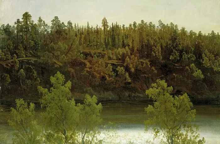 Framed Print : Swedish Lake. Study, 1853. Creator: Markus Larsson Framed Print : Swedish Lake. Study, 1853. Creator: Markus Larsson