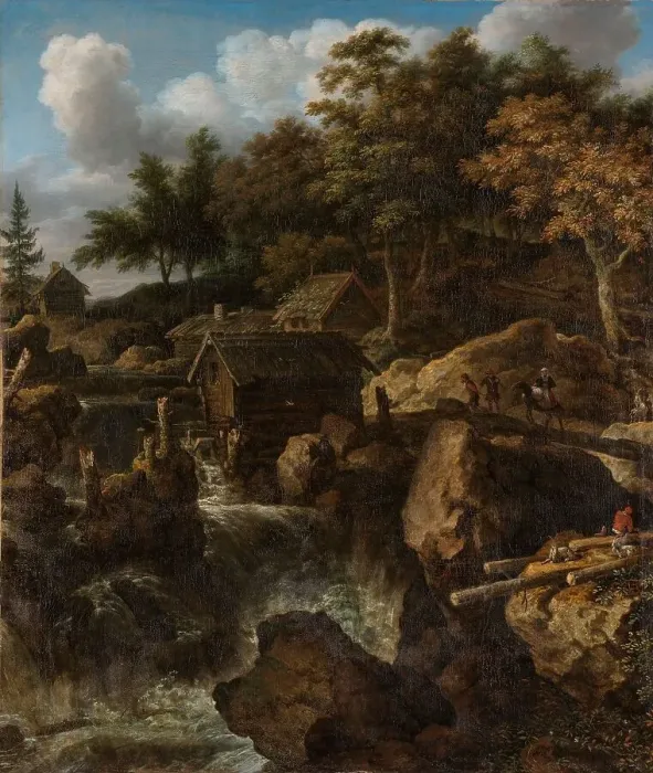 Framed Print : Swedish Landscape with a Waterfall, 1650-1675. Creator: Allart van Everdingen Framed Print : Swedish Landscape with a Waterfall, 1650-1675. Creator: Allart van Everdingen