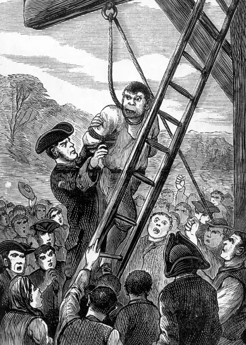Framed Print : Sweeney Todd at the scaffold, c1880. Creator: Unknown