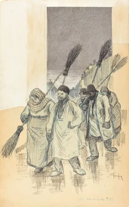 Framed Print : Sweepers, 1888. Creator: Theophile Alexandre Steinlen Framed Print : Sweepers, 1888. Creator: Theophile Alexandre Steinlen