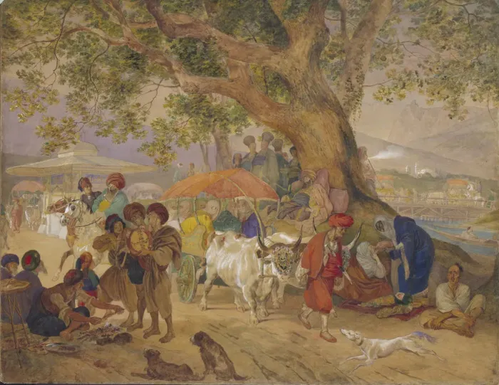 Framed Print : Sweet Water Springs near Constantinople, 1849. Artist: Briullov, Karl Pavlovich (1799-1852) Framed Print : Sweet Water Springs near Constantinople, 1849. Artist: Briullov, Karl Pavlovich (1799-1852)
