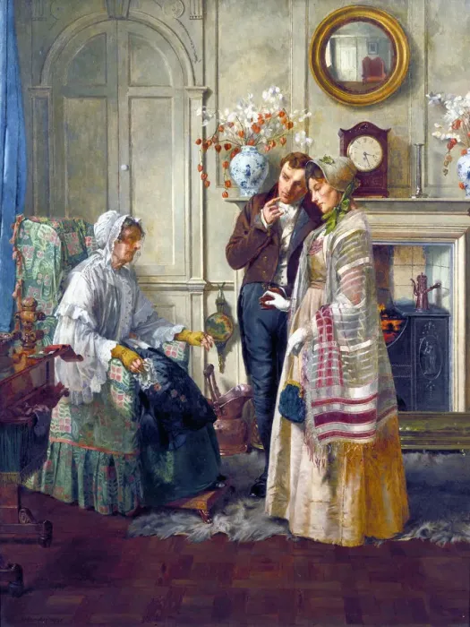 Framed Print : Sweethearts, 1892. Artist: Walter Dendy Sadler