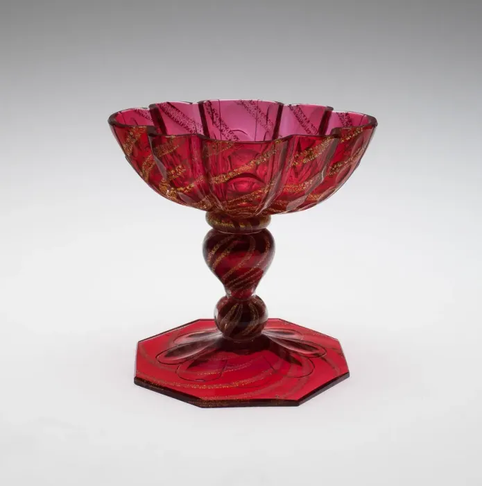 Framed Print : Sweetmeat Dish, Bohemia, c. 1750. Creator: Bohemia Glass Framed Print : Sweetmeat Dish, Bohemia, c. 1750. Creator: Bohemia Glass