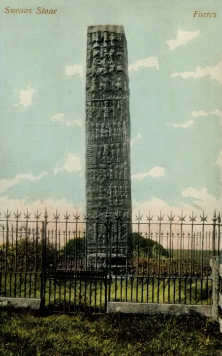 Framed Print : Swenos Stone - Forres, late 19th-early 20th century. Creator: Unknown Framed Print : Swenos Stone - Forres, late 19th-early 20th century. Creator: Unknown