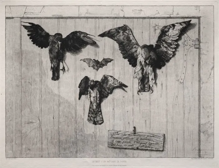 Framed Print : The Top of the Swing-Door, 1852 (printed 1865). Creator: Felix Bracquemond (French Framed Print : The Top of the Swing-Door, 1852 (printed 1865). Creator: Felix Bracquemond (French