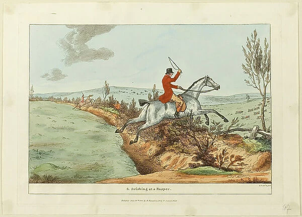 Swishing at a Rasper, plate six from Indispensable Accomplishments, published June 24, 1811. Creator: Robert Frankland