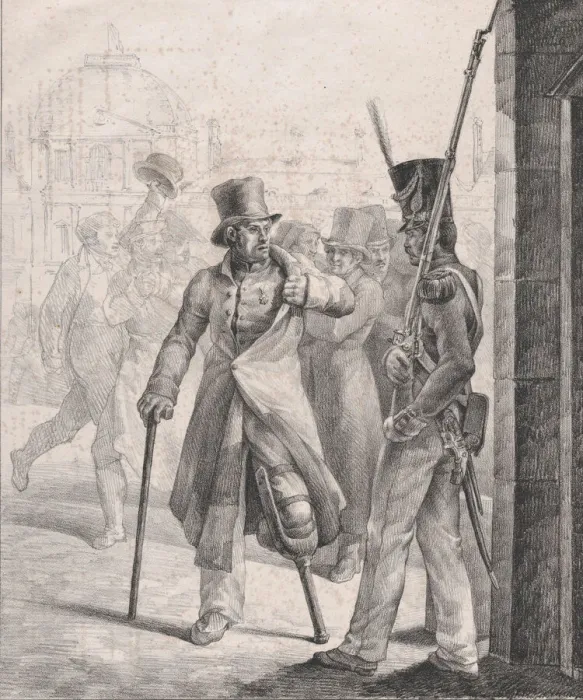 Framed Print : The Swiss Sentry at the Louvre, 1819. Creator: Theodore Gericault Framed Print : The Swiss Sentry at the Louvre, 1819. Creator: Theodore Gericault