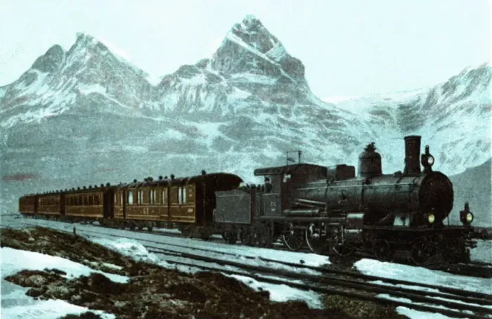 Framed Print : Swiss steam train through the Gotthard, 1910 Framed Print : Swiss steam train through the Gotthard, 1910