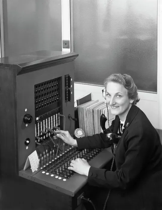 Framed Print : Switch board operator, Spillers Animal Foods, Gainsborough, Lincolnshire, 1960. Artist Framed Print : Switch board operator, Spillers Animal Foods, Gainsborough, Lincolnshire, 1960. Artist