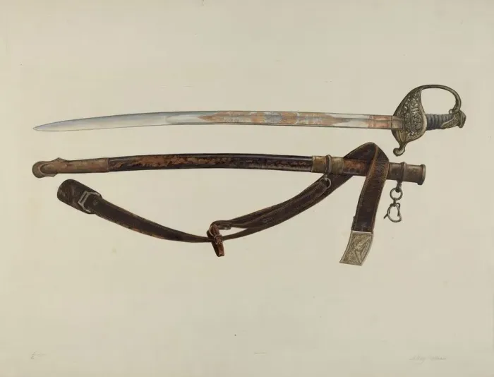 Framed Print : Sword, 1935 / 1942. Creator: A. R. Tolman Framed Print : Sword, 1935 / 1942. Creator: A. R. Tolman