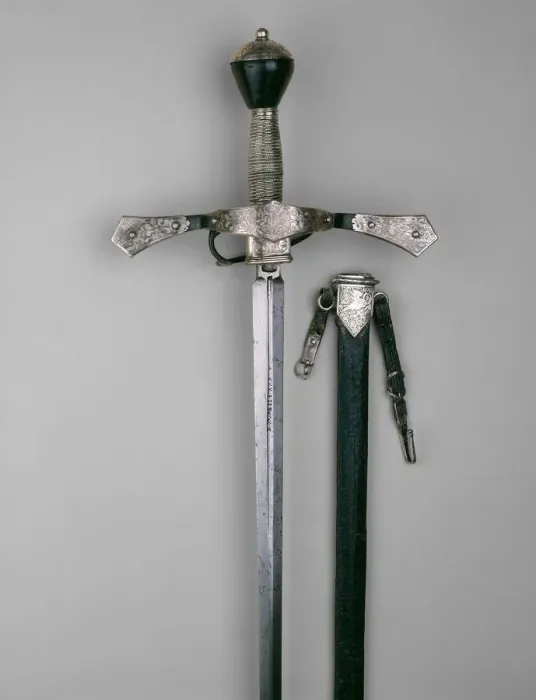 Framed Print : Sword with Scabbard for an Officer in the Bodyguard of the Elector of Saxony, Dresden, c Framed Print : Sword with Scabbard for an Officer in the Bodyguard of the Elector of Saxony, Dresden, c