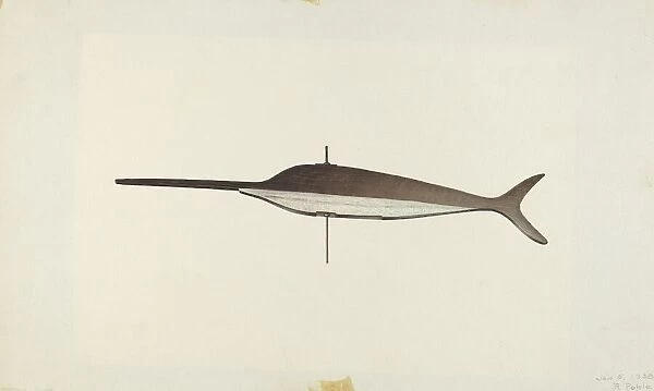 Swordfish Weather Vane, 1938. Creator: Robert Pohle