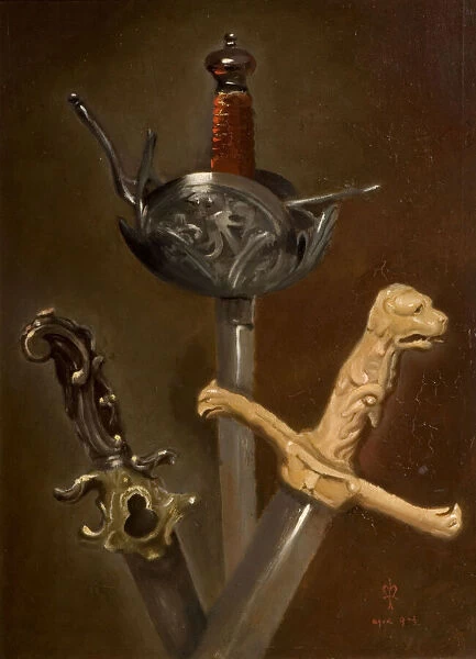 Three Swordhilts, 1839. Creator: John Everett Millais