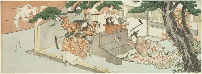 Framed Print : The Swordsmith Munechika and the God of Inari, Japan, 1805. Creator: Hokusai Framed Print : The Swordsmith Munechika and the God of Inari, Japan, 1805. Creator: Hokusai