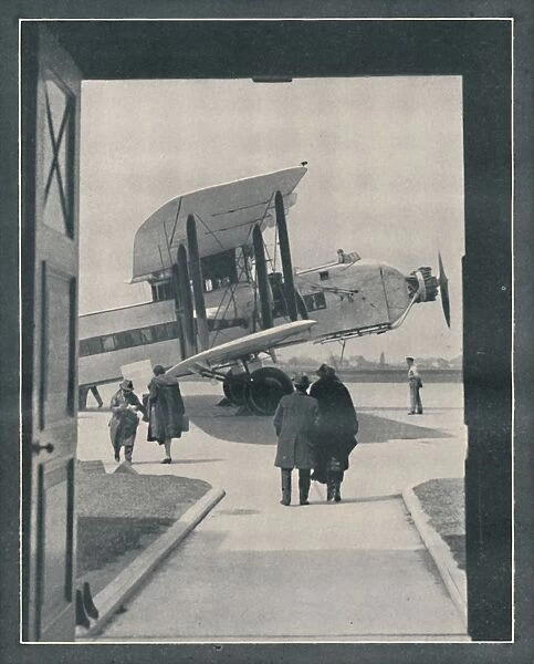 A Symbol of the Modern World - Passengers Embarking at Croydon Aerodrome, c1935