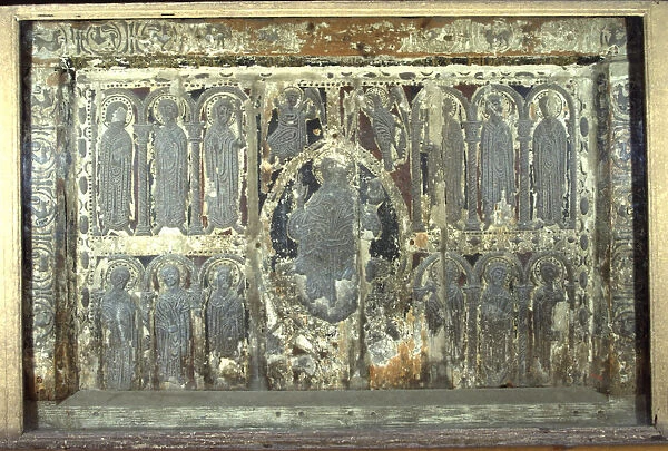 Front with the symbols of the evangelists and the apostles, from Esterri de Cardos