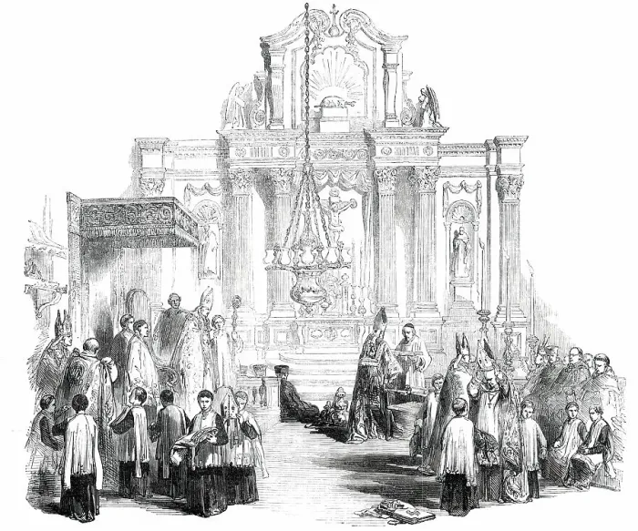 Framed Print : The Synod at Thurles - Bishops Robing, 1850. Creator: Unknown Framed Print : The Synod at Thurles - Bishops Robing, 1850. Creator: Unknown