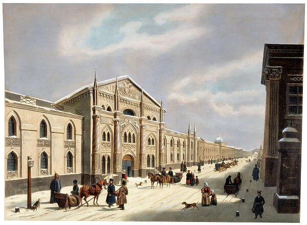 The Synodal Printing House, Nikolskaya Street, Moscow, Russia, 1840s