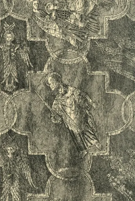 Framed Print : Detail of the Syon Cope, 1310-1320. (1881). Creator: J. I. Williamson Framed Print : Detail of the Syon Cope, 1310-1320. (1881). Creator: J. I. Williamson