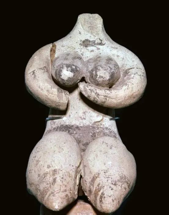 Framed Print : Syrian baked clay fertility figure, 5th century BC Framed Print : Syrian baked clay fertility figure, 5th century BC