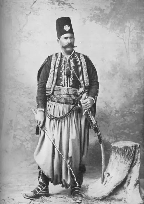 Framed Print : A Syrian in his full costume, 1902. Artist: TR Dumas & Son Framed Print : A Syrian in his full costume, 1902. Artist: TR Dumas & Son
