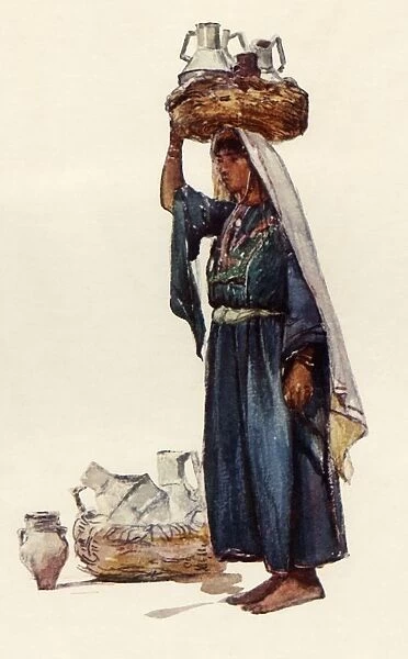 Syrian Peasant with Milk Vessels, 1902. Creator: John Fulleylove