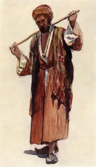 Framed Print : Syrian Shepherd, 1902. Creator: John Fulleylove Framed Print : Syrian Shepherd, 1902. Creator: John Fulleylove