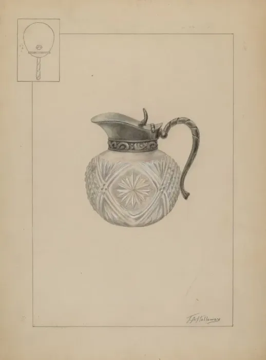 Framed Print : Syrup Pitcher, c. 1937. Creator: Thomas Holloway