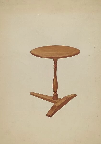 T-base Candle Stand, c. 1936. Creator: Robert Brigadier