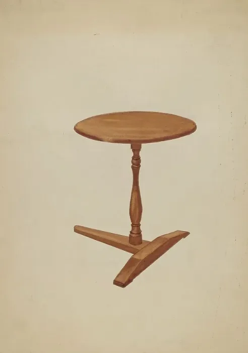 Framed Print : T-base Candle Stand, c. 1936. Creator: Robert Brigadier Framed Print : T-base Candle Stand, c. 1936. Creator: Robert Brigadier