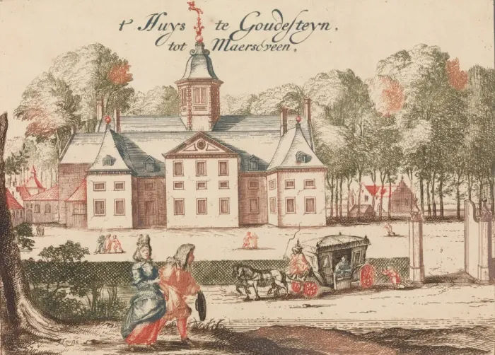 Framed Print : t Huys te Goudesteyn tot Maerseveen in: Tooneel Der Voornaamste Nederlands Huizen, En L Framed Print : t Huys te Goudesteyn tot Maerseveen in: Tooneel Der Voornaamste Nederlands Huizen, En L