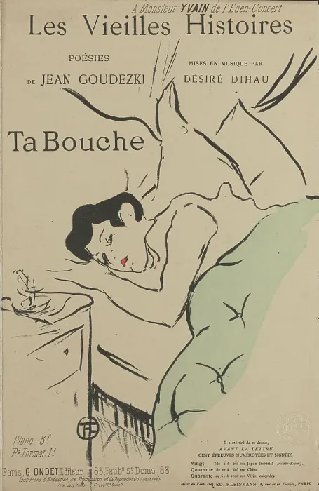 Framed Print : Ta bouche, 1893. Creator: Toulouse-Lautrec, Henri, de (1864-1901) Framed Print : Ta bouche, 1893. Creator: Toulouse-Lautrec, Henri, de (1864-1901)