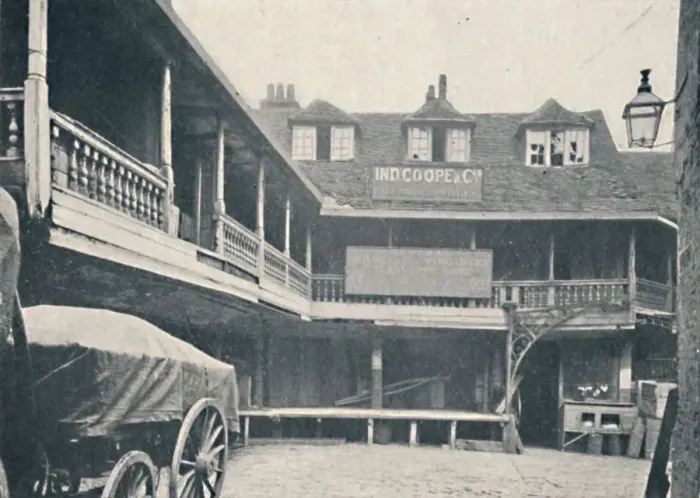 Framed Print : The Tabard Inn, Southwark, c1873, (1903). Artist: Alfred Newton & Sons Framed Print : The Tabard Inn, Southwark, c1873, (1903). Artist: Alfred Newton & Sons