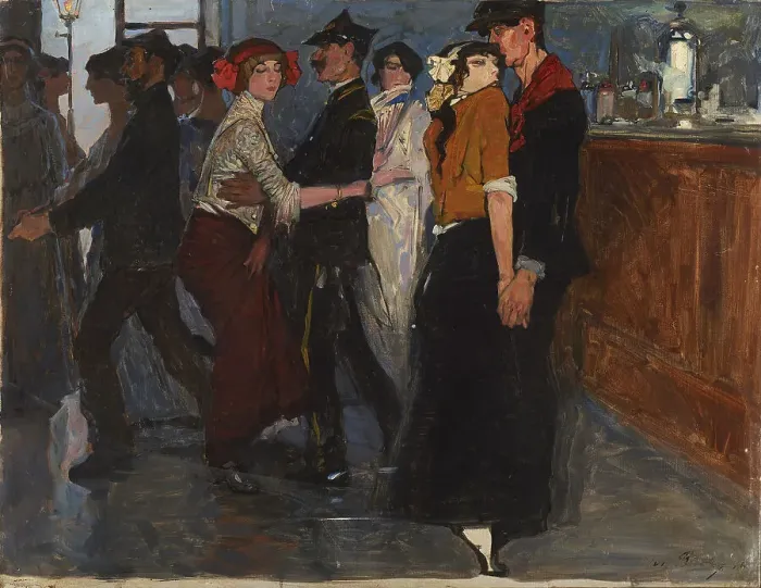 Framed Print : Tabarin. Creator: Bicchi, Silvio (1874-1948) Framed Print : Tabarin. Creator: Bicchi, Silvio (1874-1948)
