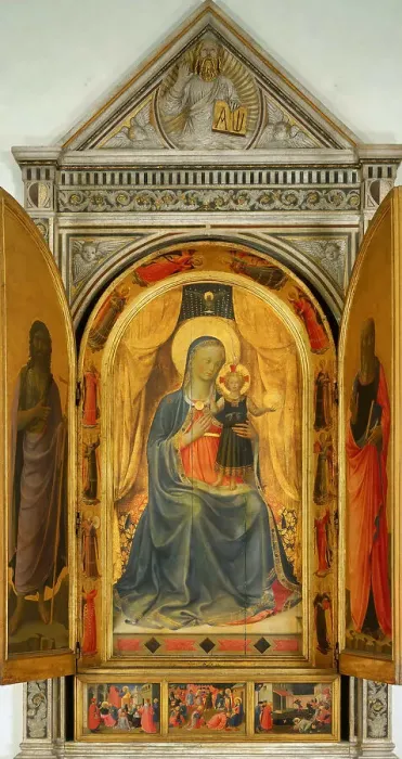 Framed Print : The Tabernacle of the Linaioli, ca. 1433. Creator: Angelico, Fra Giovanni, da Fiesole (ca. 1400-1455) Framed Print : The Tabernacle of the Linaioli, ca. 1433. Creator: Angelico, Fra Giovanni, da Fiesole (ca. 1400-1455)