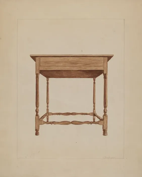 Framed Print : Table, 1935 / 1942. Creator: Frederick Jackson Framed Print : Table, 1935 / 1942. Creator: Frederick Jackson