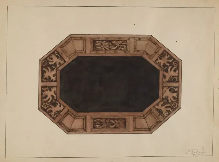 Framed Print : Top of Table, 1935 / 1942. Creator: Nicholas Gorid Framed Print : Top of Table, 1935 / 1942. Creator: Nicholas Gorid