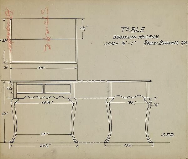 Table, 1935 / 1942. Creator: Robert Brigadier