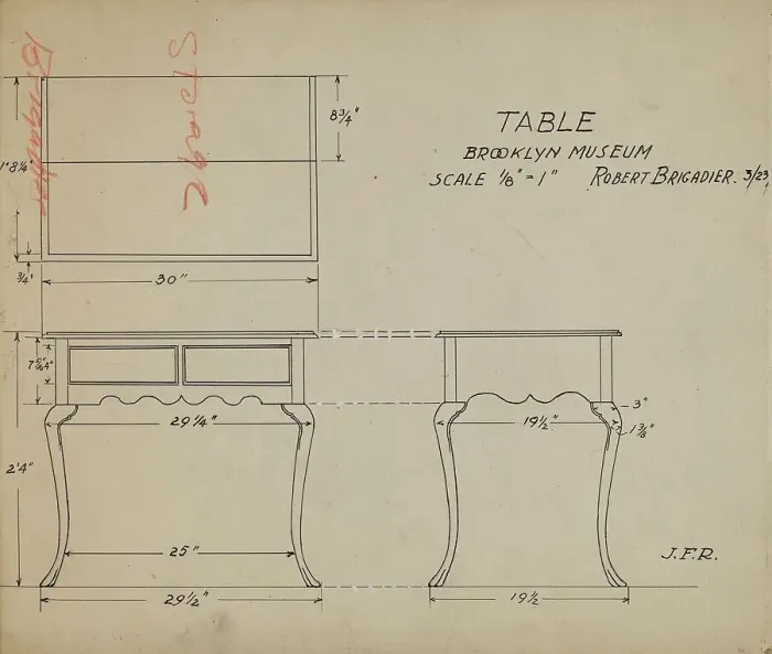 Framed Print : Table, 1935 / 1942. Creator: Robert Brigadier