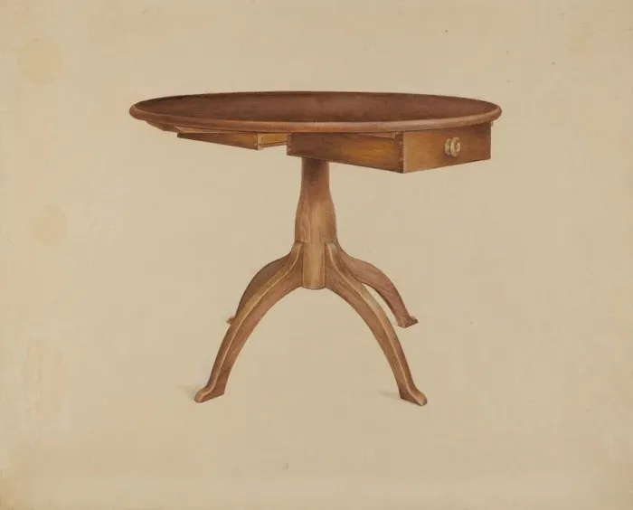 Framed Print : Table, 1937. Creator: Alfred H. Smith