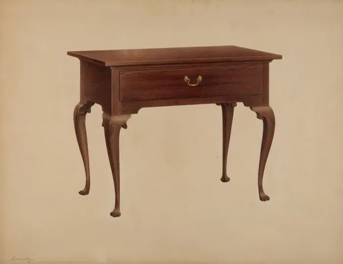Framed Print : Table, 1940. Creator: Isidore Sovensky Framed Print : Table, 1940. Creator: Isidore Sovensky