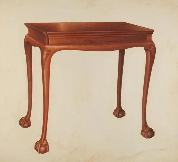 Framed Print : Table, 1941. Creator: Isadore Goldberg Framed Print : Table, 1941. Creator: Isadore Goldberg
