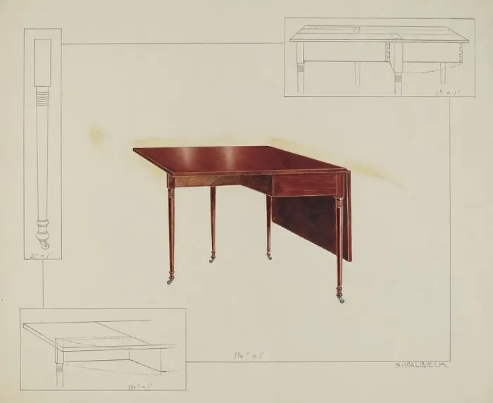 Framed Print : Table, c. 1937. Creator: Alfred Walbeck Framed Print : Table, c. 1937. Creator: Alfred Walbeck