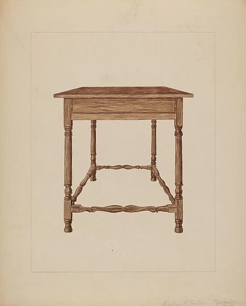 Table, c. 1937. Creator: Frederick Jackson