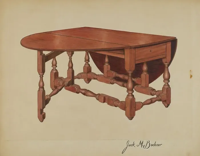 Framed Print : Table, c. 1940. Creator: Jack Bochner Framed Print : Table, c. 1940. Creator: Jack Bochner