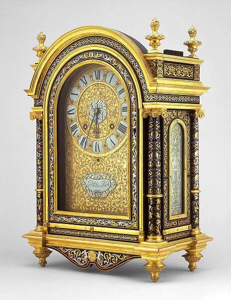 Table Clock, France, c. 1675. Creators: Andre-Charles Boulle the Elder, Nicolas Gribelin