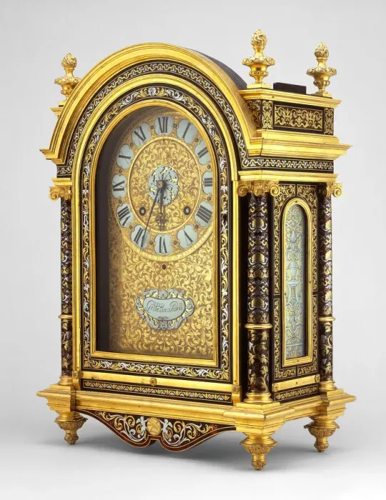 Framed Print : Table Clock, France, c. 1675. Creators: Andre-Charles Boulle the Elder, Nicolas Gribelin Framed Print : Table Clock, France, c. 1675. Creators: Andre-Charles Boulle the Elder, Nicolas Gribelin
